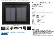 New Clairmont Medium Fireplace Glass Door For Sale - Photo 7