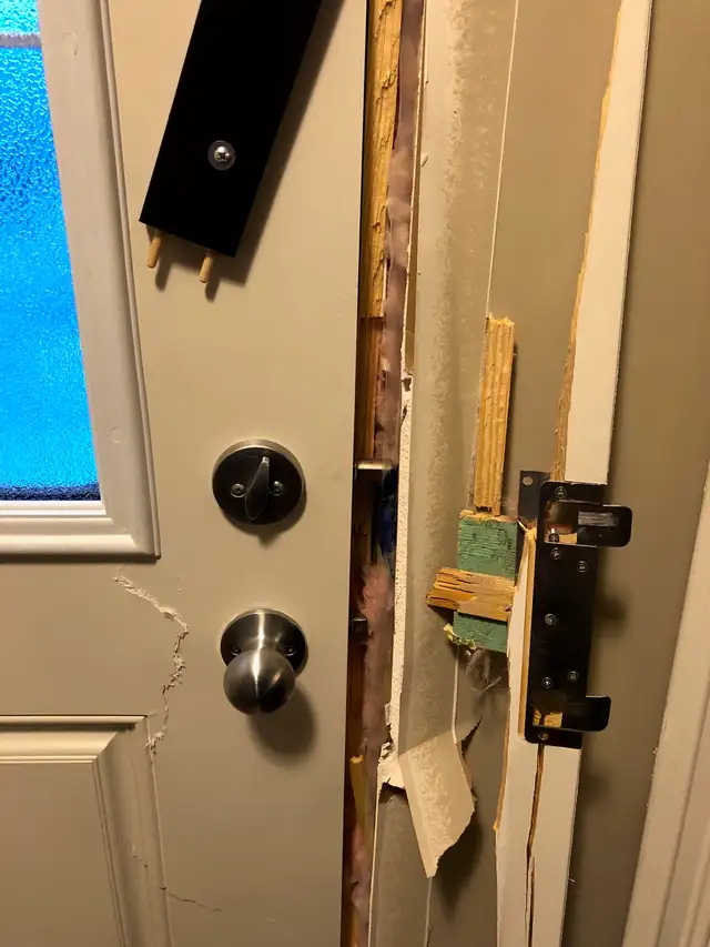 cracked door frame or door,  no problem contact uswe will repa