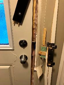 cracked door frame or door,  no problem contact uswe will repa