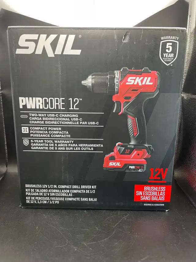 SKIL 1/2" PWRCORE 12 COMPACT DRILL DRIVER KIT