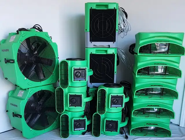 Water damage equipment package