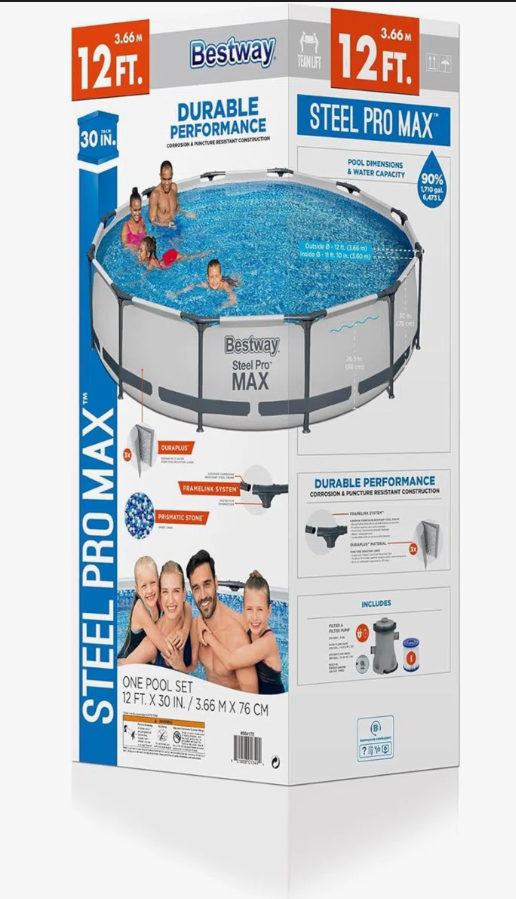 Above ground swimming pool (12ft x 30in)