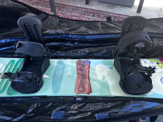 151" CHRIS GRENIER SNOWBOARD WITH UNION BINDINGS