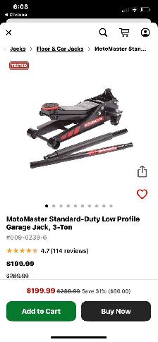 3 ton floor jack in hood working condition. 18" lift. - Photo 5