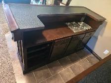 bar, back bar, hutch, chairs