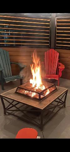 Square Wood Burning Firepit