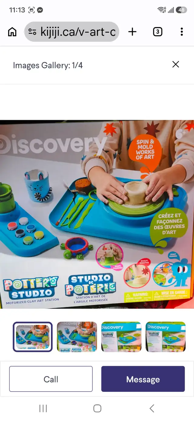 Children's Pottery Studio box set for sale!Brand NEW