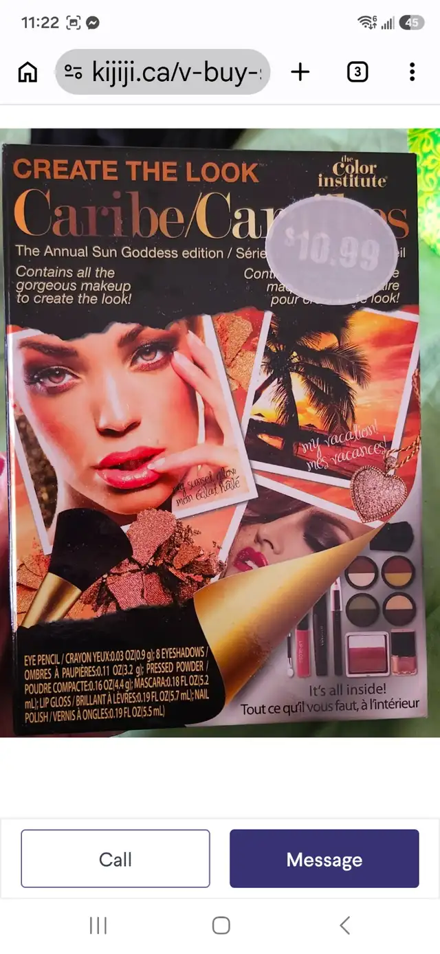 Brand NEW makeup set box! Caribe Sun Goddess Edition!