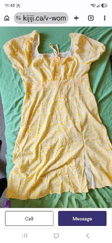 Shien Yellow flower Summer Dress Size 0X