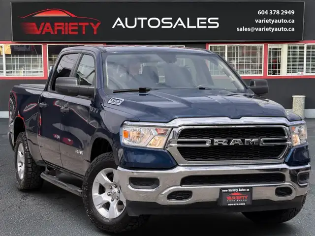 2019 Ram 1500 Tradesman 4x4 Crew Cab 6'4' Box, One Owner, No Acc