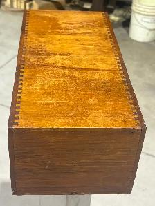Antique Oak Library Card Catalog Drawer (c. 20th Century) - Photo 5