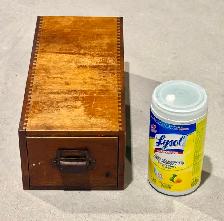 Antique Oak Library Card Catalog Drawer (c. 20th Century) - Photo 10