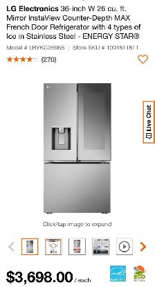 Refrigerators all Sizes available