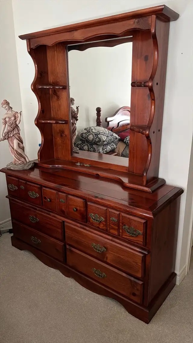 Solid Pine Wood Bedroom Set