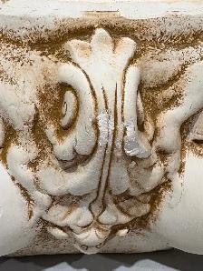 Heavy Ceramic Planter w Art Nouveau-Style Cherub Faces - Photo 6