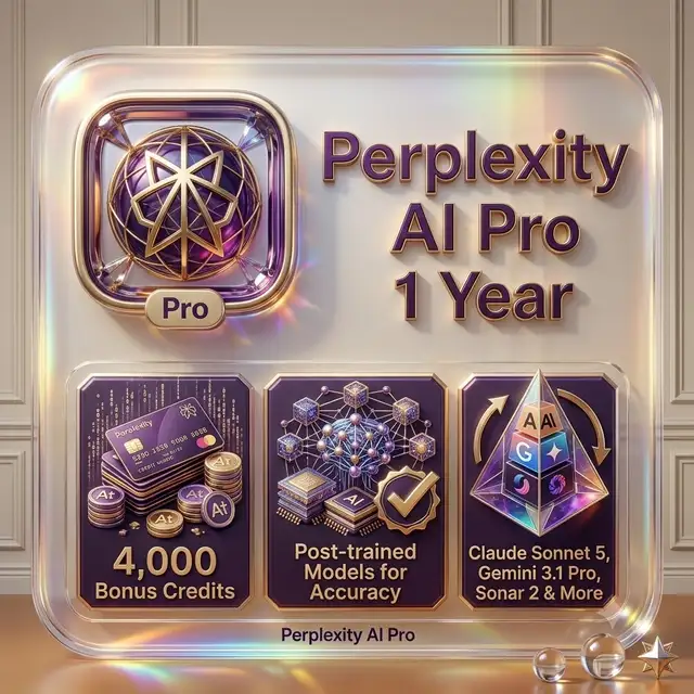 Perplexity AI Pro – 1 Year Subscription | Advanced AI Search & R