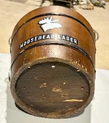 Wooden Beer Bucket Branded 'Moosehead Lager' (w Rope Handles) - Photo 2