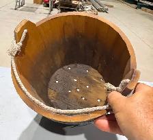 Wooden Beer Bucket Branded 'Moosehead Lager' (w Rope Handles) - Photo 3