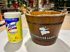 Wooden Beer Bucket Branded 'Moosehead Lager' (w Rope Handles) - Photo 6