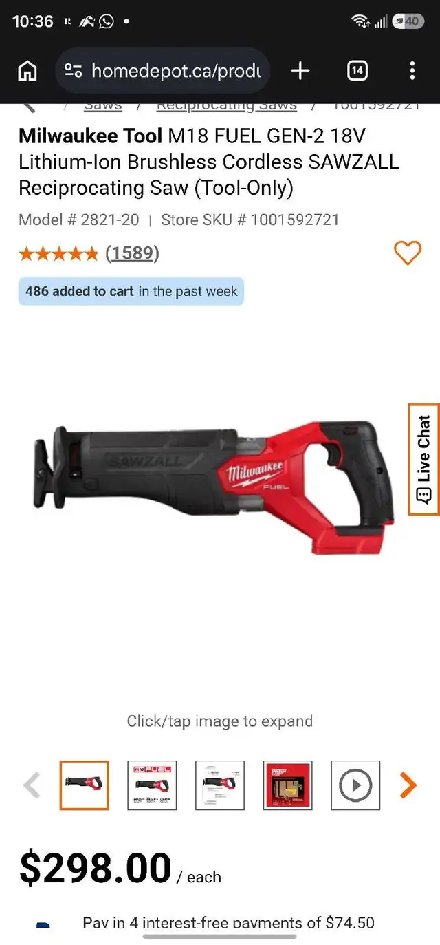 Milwaukee Reciprocating Saw Gen 2