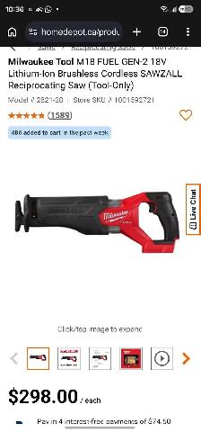 Milwaukee Reciprocating Saw Gen 2