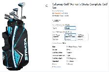 Price Down: Callaway Golf Women's Strata Complete Golf Set$330