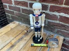Bearded Toronto Maple Leafs Hockey Wooden Nutcracker Statue !
