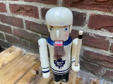 Bearded Toronto Maple Leafs Hockey Wooden Nutcracker Statue ! - Photo 4