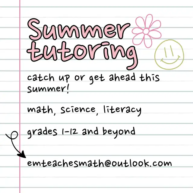 Tutor | Math, Science, English Literacy | Grades 1-12, College,
