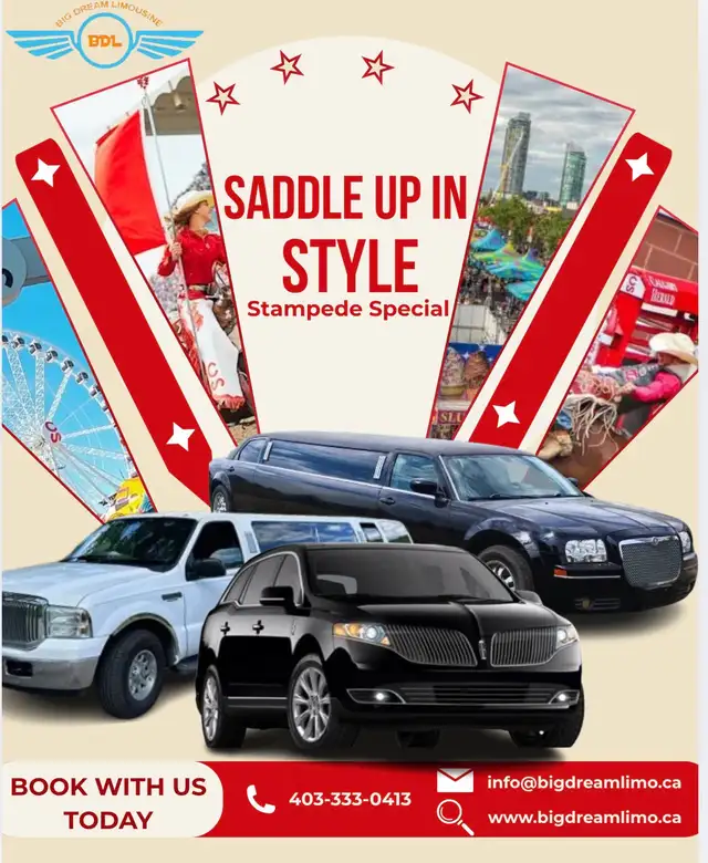 Stampede Special-$525 for 3hrs-Big Dream Limousine