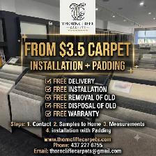 Carpet   FULL Installation Package ($3.5 - $4/sq.ft.)