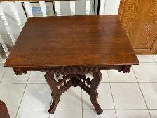 Antique oak parlour table - Photo 2