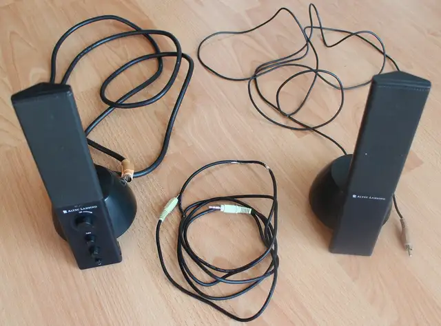 Altec Lansing computer speakers in good condition.