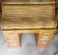 1920s era Antique Roll top desk from old CN Rail Office