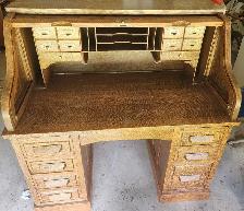 1920s era Antique Roll top desk from old CN Rail Office - Photo 2