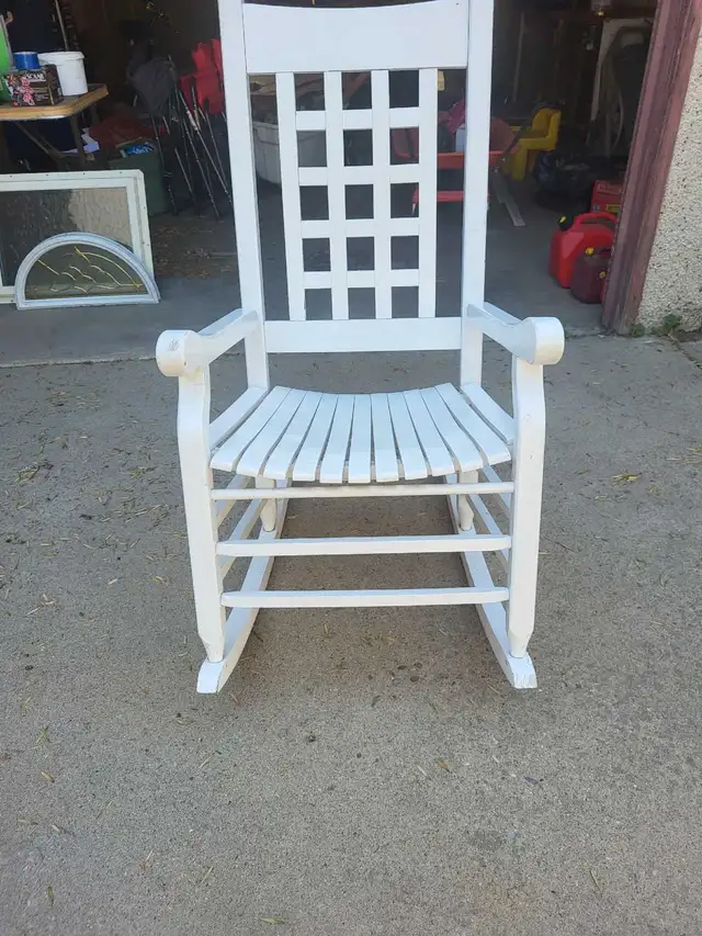 white wooden chair