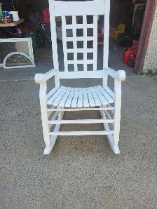 white wooden chair