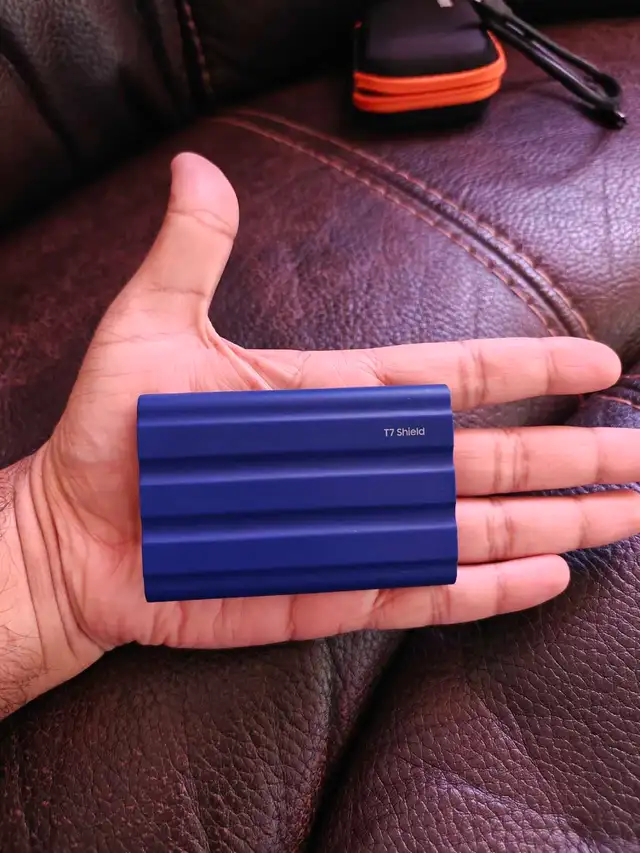 Like new Mint- Samsung T7 Shield 2TB Portable SSD- Blue