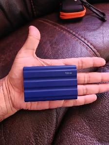 Like new Mint- Samsung T7 Shield 2TB Portable SSD- Blue