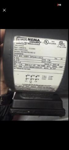 WEG 2HP 3-PhaseIndustrial Motor - 575V -Excellent Condition - Photo 2