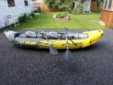 Inflatable Kayak, 2 Person, 400lbs Capacity