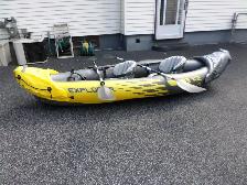 Inflatable Kayak, 2 Person, 400lbs Capacity - Photo 2