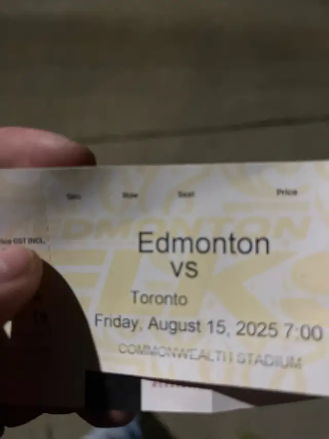 August 15th Edmonton vs Toronto Commonwealth Football Game