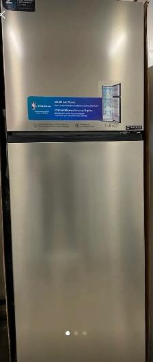 New Stainless 11.5 cu ft Fridge with two-year factory warranty,