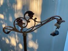 Antique Victorian Bridge Floor Lamps, ornate heavy metal lamps - Photo 6