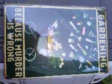 Garden Tin sign new in package