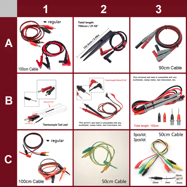 (New) Various Multimeter Test Leads - $3 up