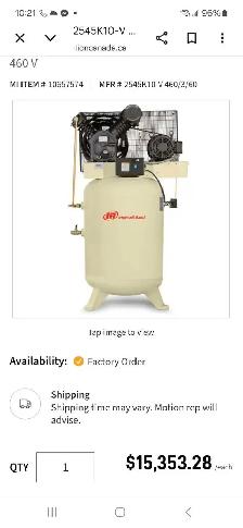 Ingersoll Rand Air Compressor 120 Gallon - Photo 2