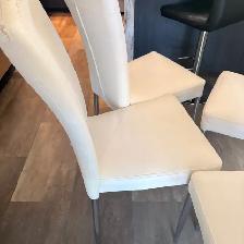 4 chaises blanches style contemporain - Photo 2