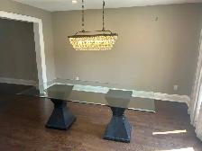 10 Person Glass Dining